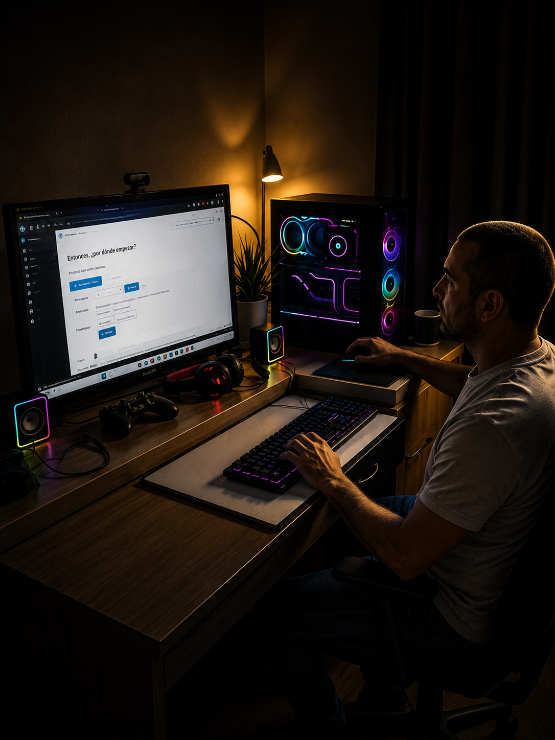 Rikky Sanz trabajando