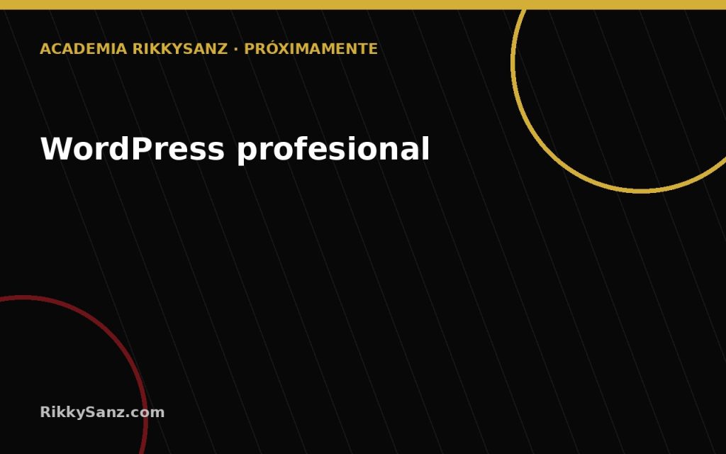 WordPress profesional desde cero curso wordpress profesional desde cero