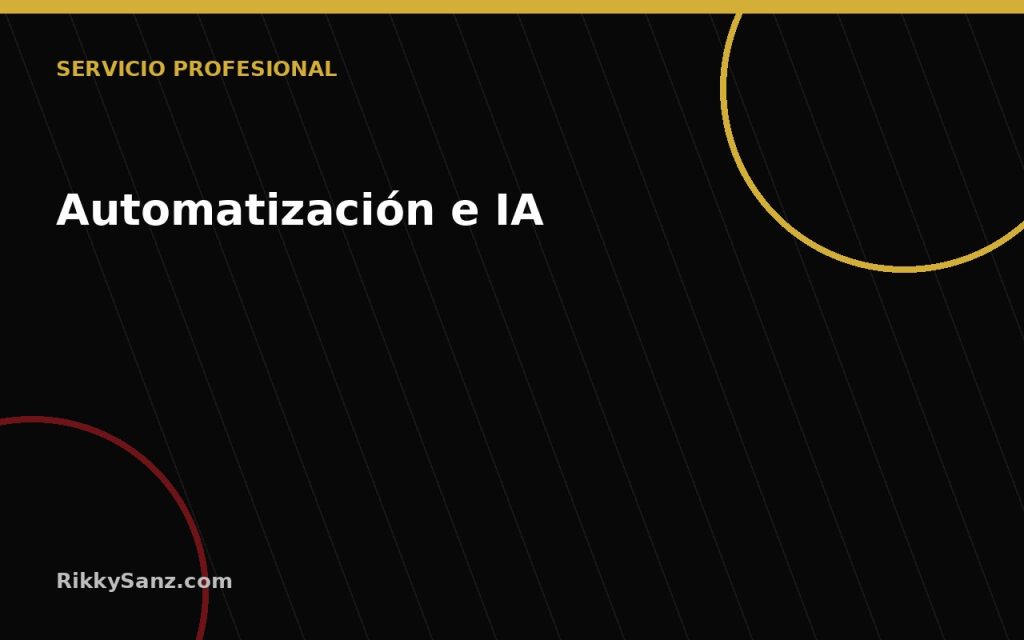 Automatización e inteligencia artificial servicio automatización e inteligencia artificial